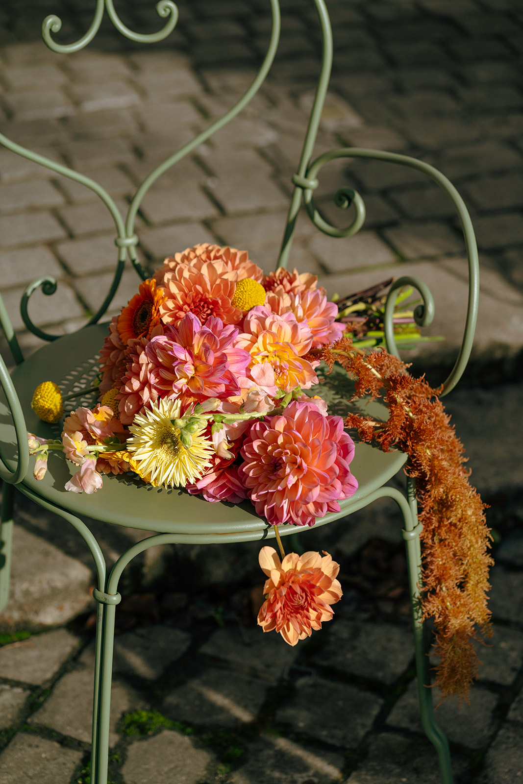 Bouquet de mariée coloré. Photo : Motoucourt